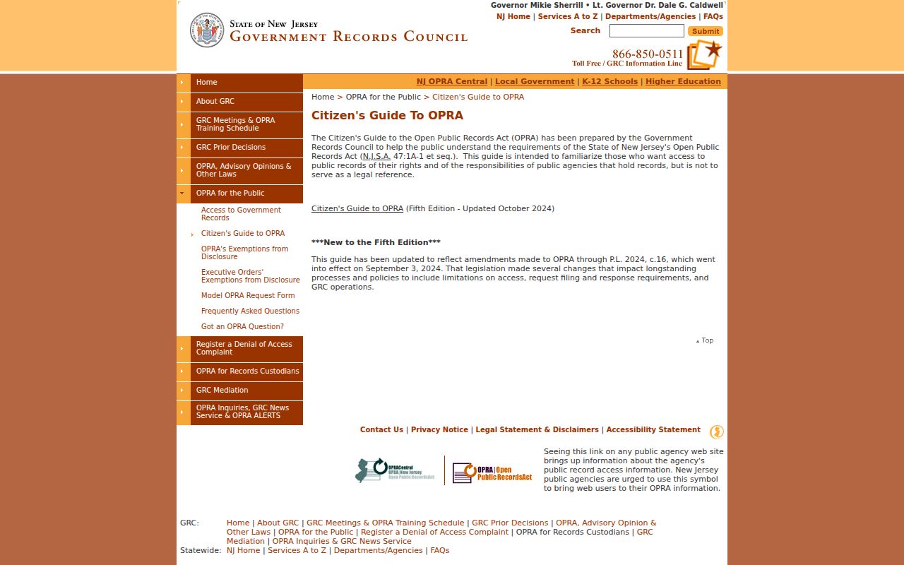 Manalapan resident records New Jersey Government Records Council guidance