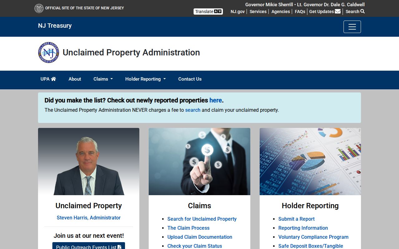 Manalapan resident lookup New Jersey unclaimed property name search