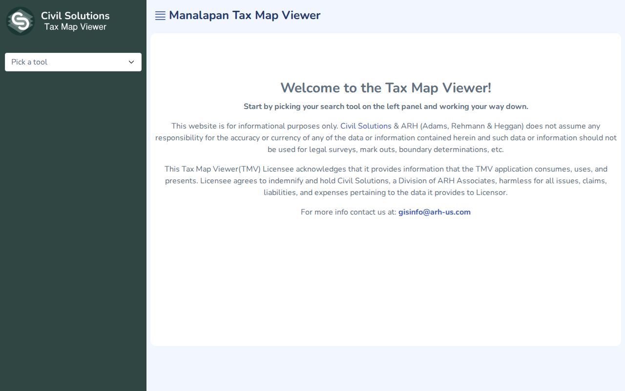 Manalapan street directory tax-map viewer for parcel research